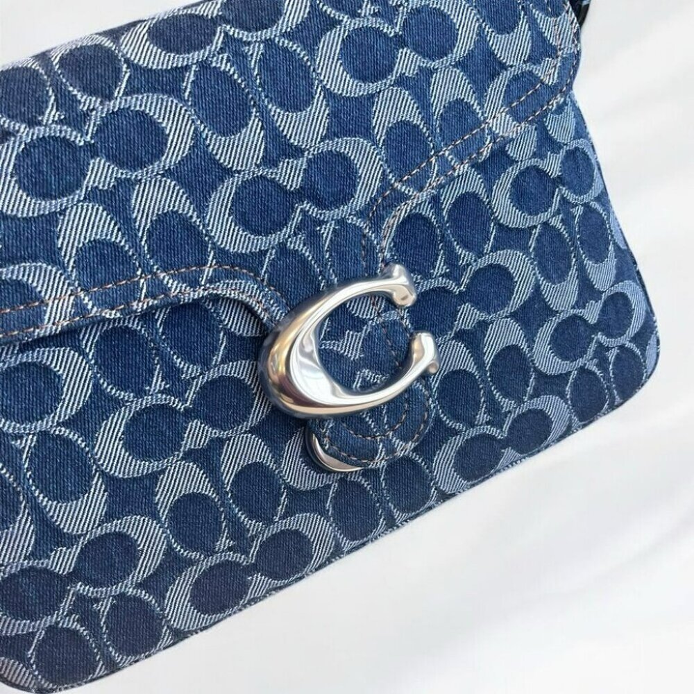 NWT Coach Denim Shoulder Bag - Picture 8 of 16